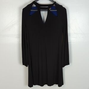 Norma Kamali Long Sleeve Knee Length Shift Dress